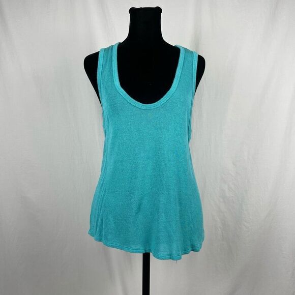 We The Free Take The Plunge Turquoise Tank Top - Picture 2 of 7